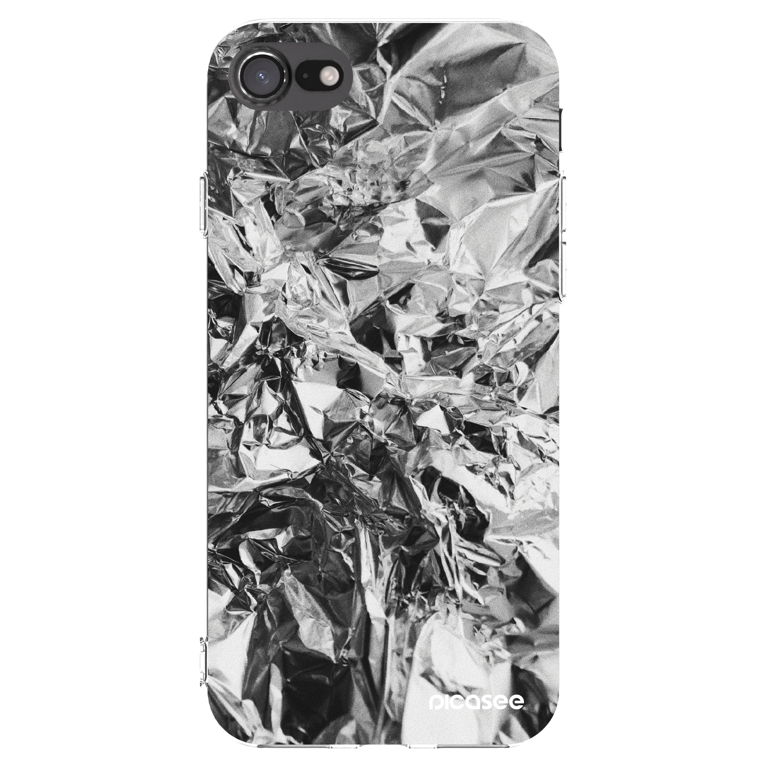 Picasee silikonska prozirna maskica za Apple iPhone SE 2020 - Chrome