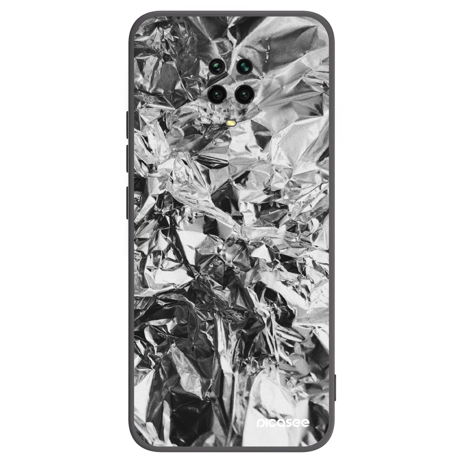 Picasee crna silikonska maskica za Xiaomi Redmi Note 9 Pro - Chrome