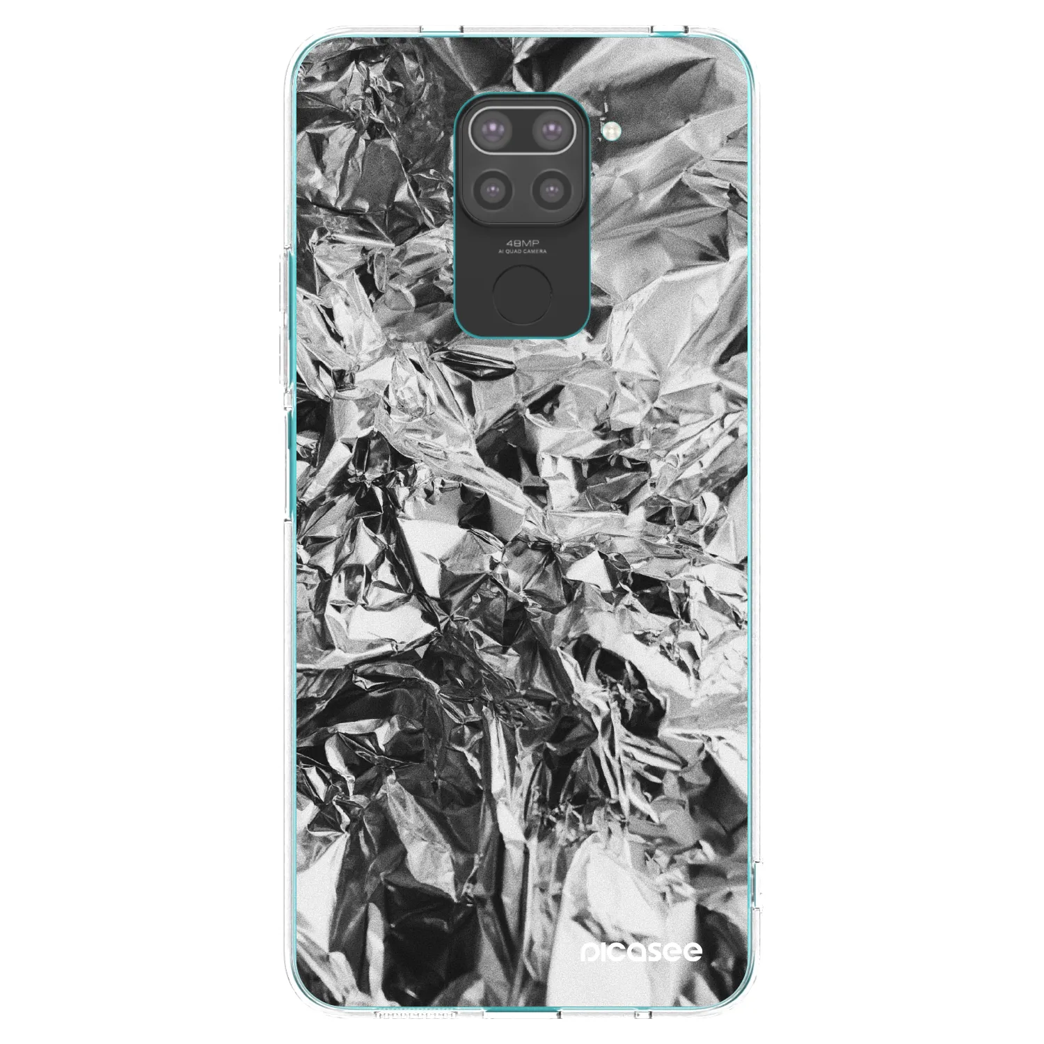 Picasee crna silikonska maskica za Xiaomi Redmi Note 9 - Chrome