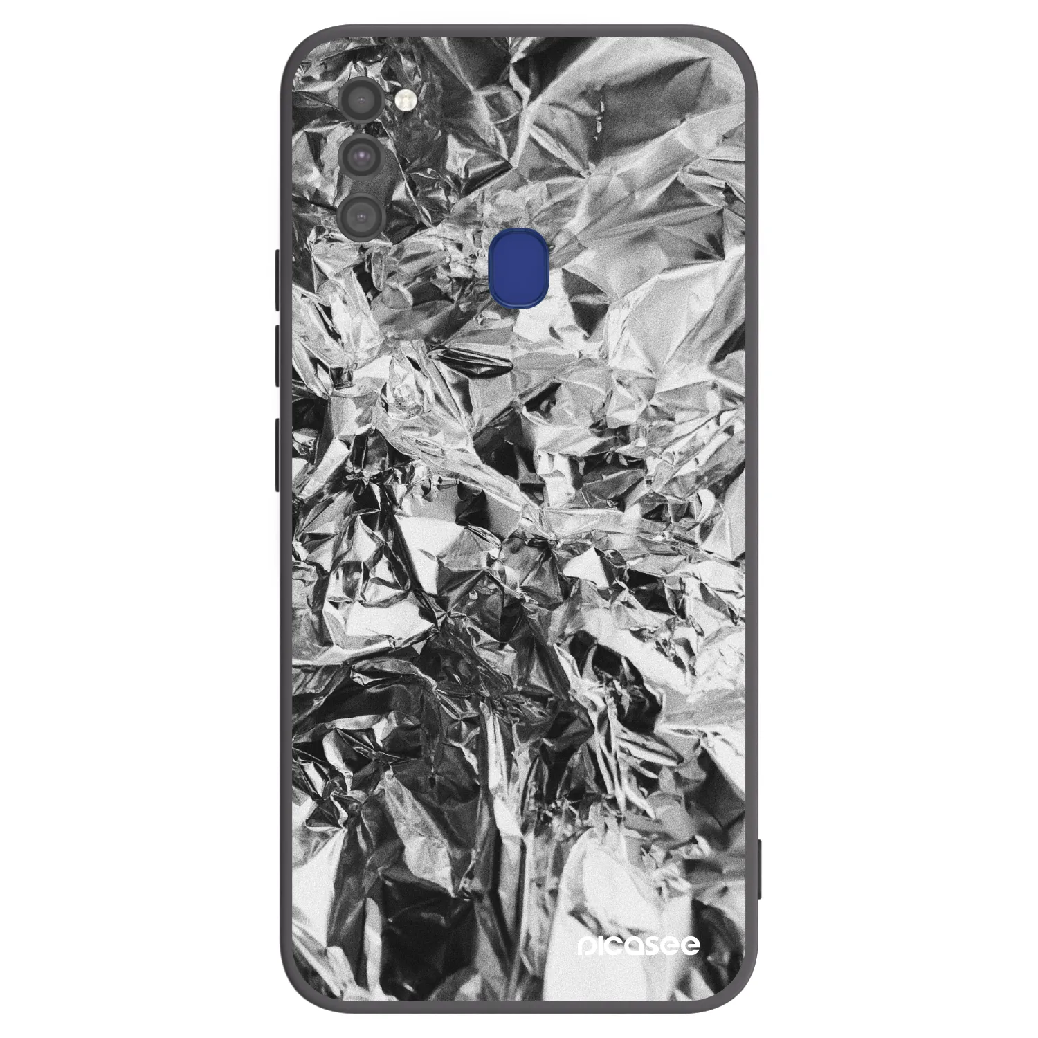 Picasee crna silikonska maskica za Samsung Galaxy M21 M215F - Chrome