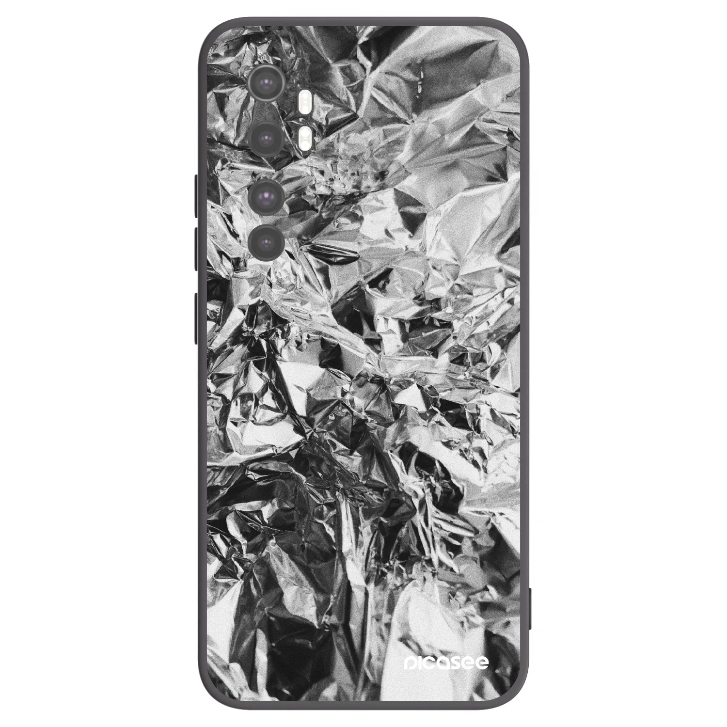 Picasee crna silikonska maskica za Xiaomi Mi Note 10 Lite - Chrome