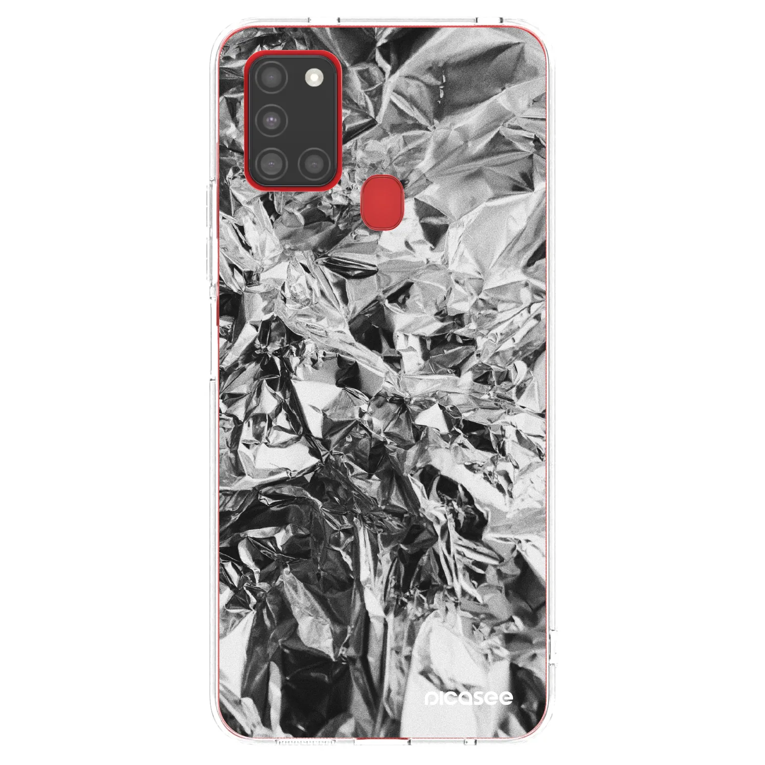 Picasee silikonska prozirna maskica za Samsung Galaxy A21s - Chrome