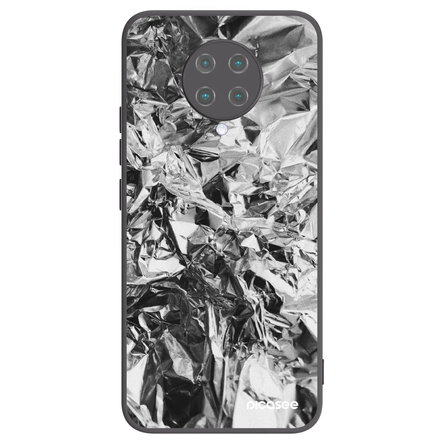 Picasee crna silikonska maskica za Xiaomi Poco F2 Pro - Chrome