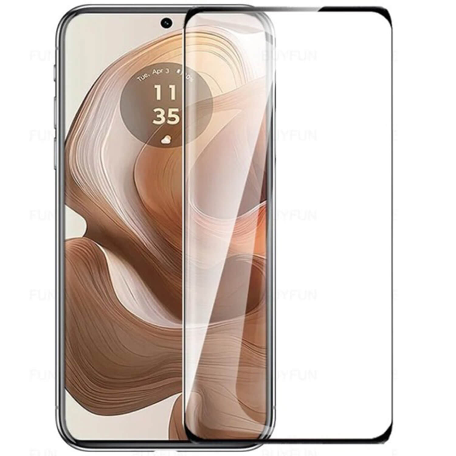 Picasee 3D zaštitno kaljeno staklo s okvirom za Motorola Edge 50 Neo - crne boje