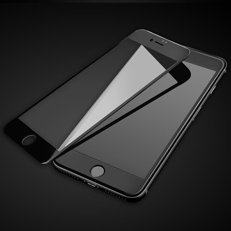 3x Picasee 3D zaštitno kaljeno staklo s okvirom za Apple iPhone 7 Plus - crne boje - 2+1 gratis