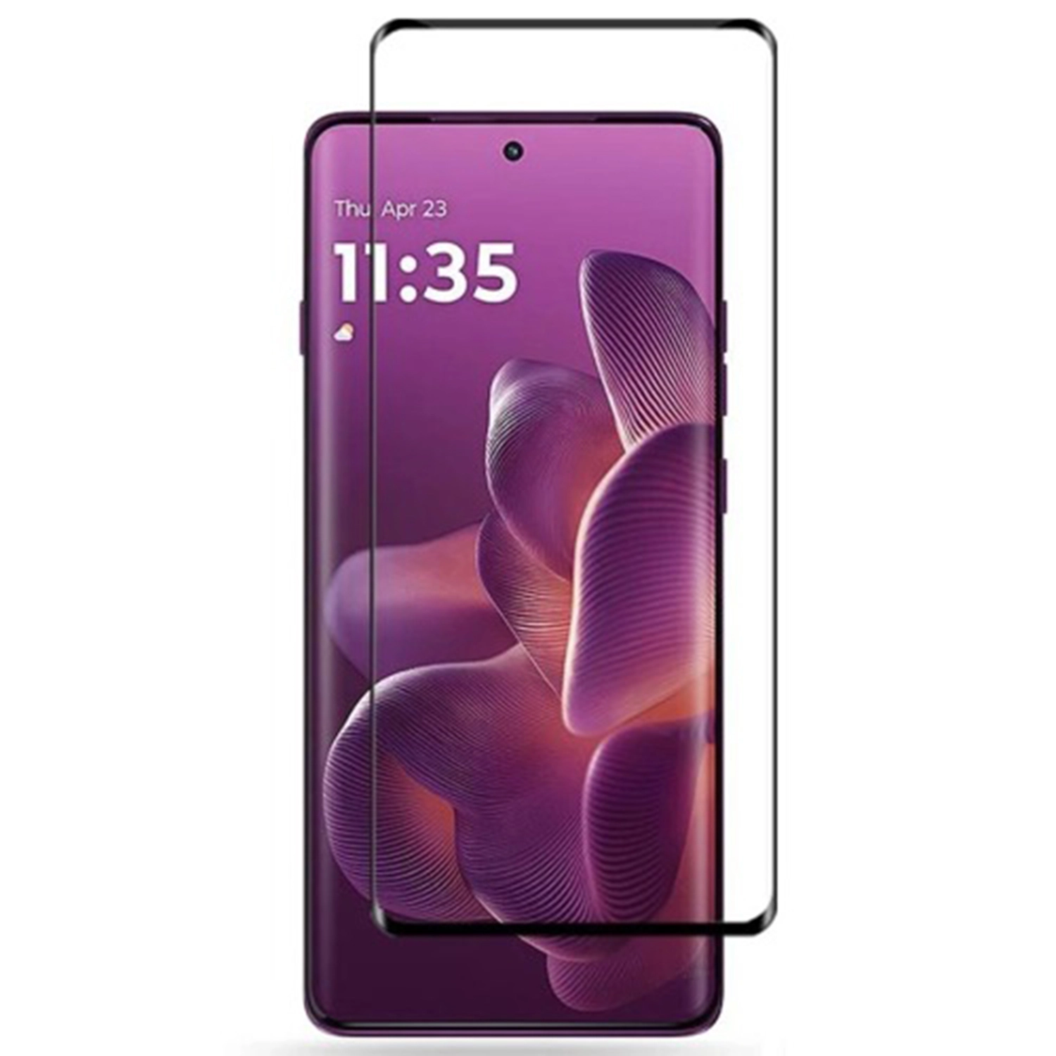 3x 3D zaštitno kaljeno staklo s okvirom za Motorola Moto G77 - crne boje - 2+1 gratis