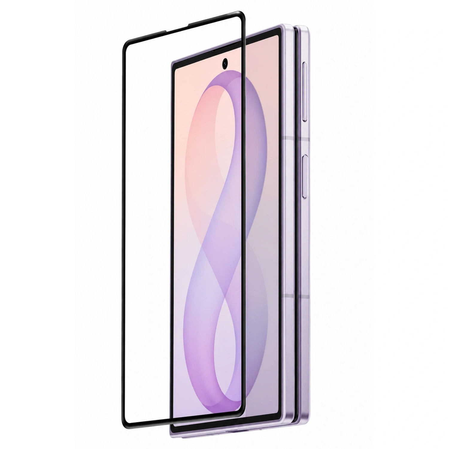 Picasee 3D zaštitno kaljeno staklo s okvirom za Samsung Galaxy Z Fold8 5G - crne boje