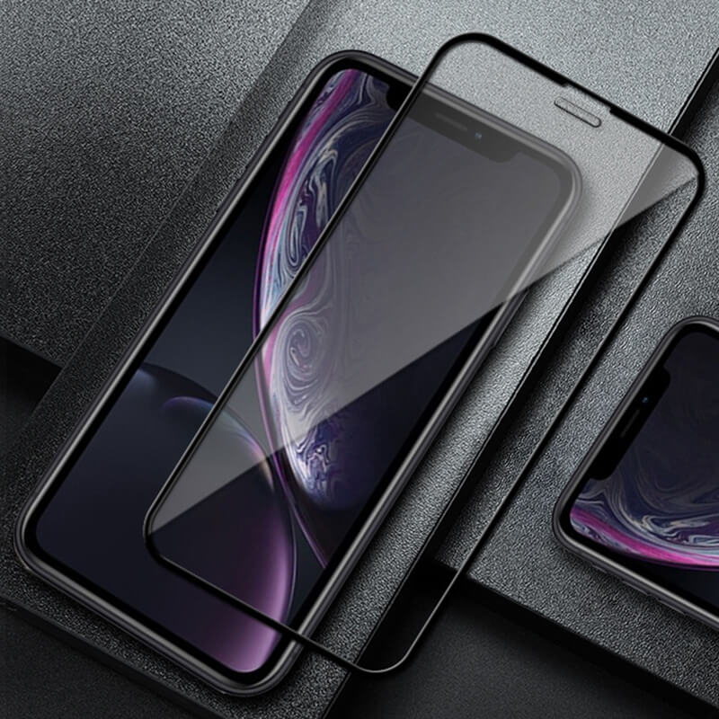 3x Picasee 3D zaštitno kaljeno staklo s okvirom za Apple iPhone 11 - crne boje - 2+1 gratis