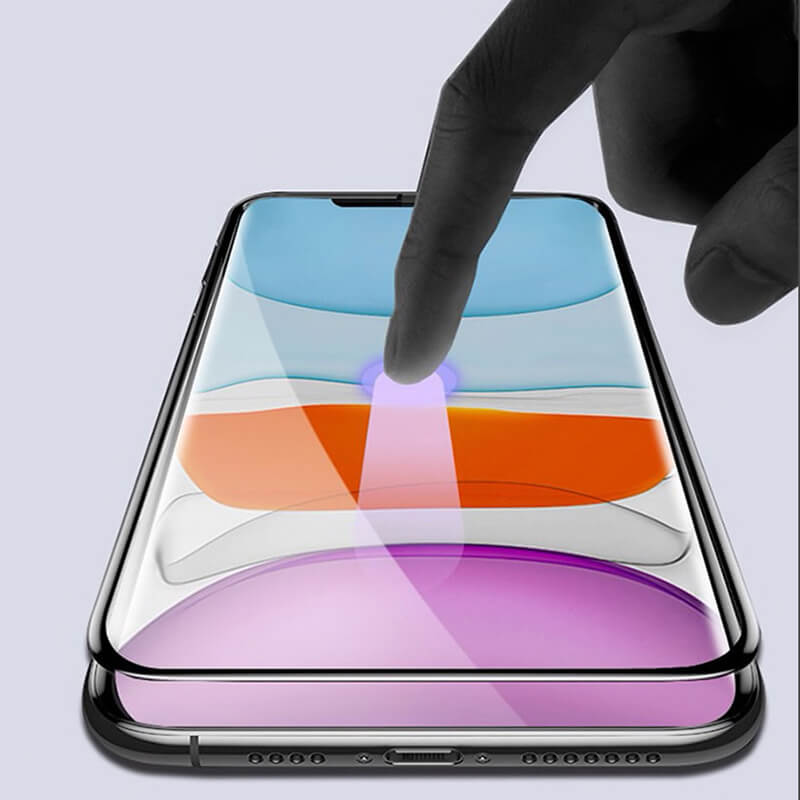 3x 3D Zaštitno Kaljeno Staklo S Okvirom Za Apple IPhone 11 Pro Max - Crne Boje - 2+1 Gratis