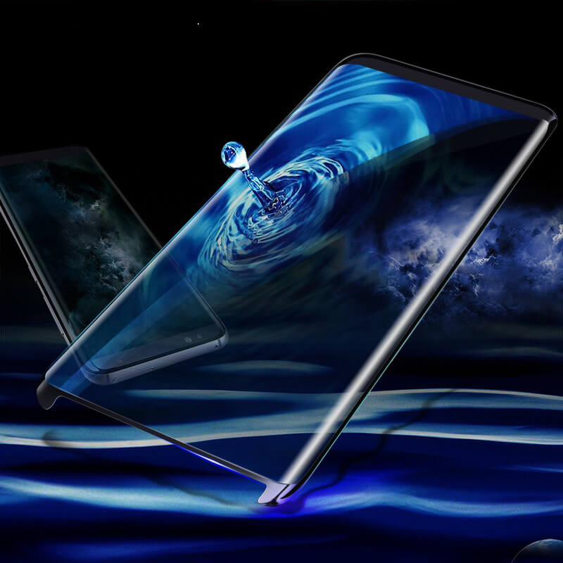 3D Zaštitno Kaljeno Staklo Sa Savijenim Rubovima, Za Samsung Galaxy S8+ G955F - Crne Boje