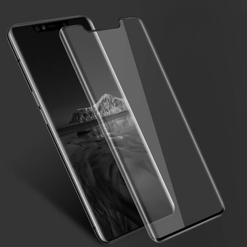 Picasee 3D zaštitno kaljeno staklo sa savijenim rubovima, za Huawei Mate 20 Pro - crne boje