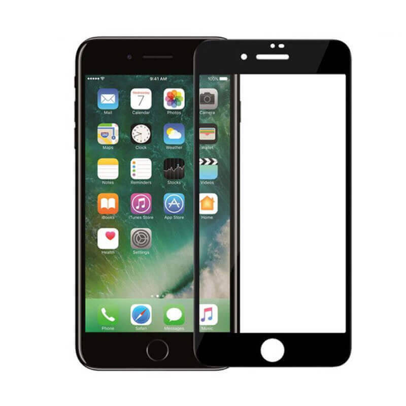 3x Picasee 3D zaštitno kaljeno staklo s okvirom za Apple iPhone SE 2022 - crne boje - 2+1 gratis
