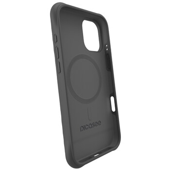 PicaseeShock-proof case s MagSafe Apple iPhone 15 Pro - Personalizirano graviranje - Crna