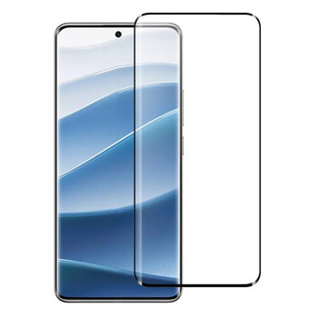 3x 3D kaljeno staklo s okvirom za Xiaomi Redmi Note 14 Pro+ 5G - crne boje