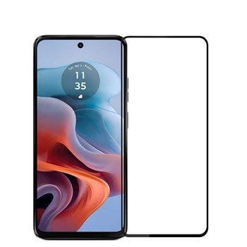 3D kaljeno staklo s okvirom za Motorola Moto G34 5G - crne boje