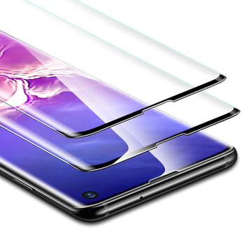 Picasee 3D zaštitno kaljeno staklo sa savijenim rubovima, za Samsung Galaxy S10 G973 - crne boje