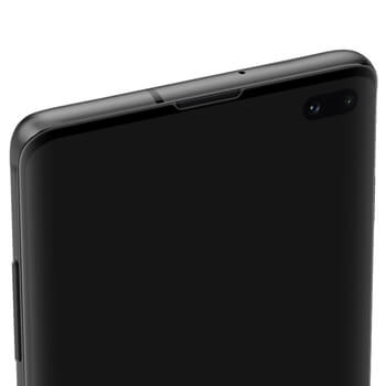 3x Picasee 3D zaštitno kaljeno staklo sa savijenim rubovima, za Samsung Galaxy S10 Plus G975 - crne boje - 2+1 gratis