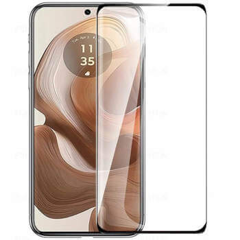 3D kaljeno staklo s okvirom za Motorola Edge 60 Fusion - crne boje