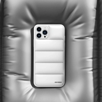 Picasee Puffer case pro Apple iPhone 16e - Picasee Puffer - Bijela