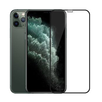 3D kaljeno staklo s okvirom za Apple iPhone 11 Pro - crne boje