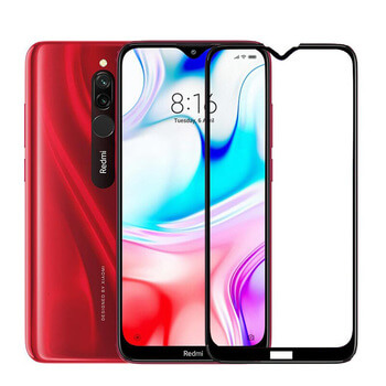 3x Picasee 3D zaštitno kaljeno staklo s okvirom za Xiaomi Redmi 8 - crne boje - 2+1 gratis