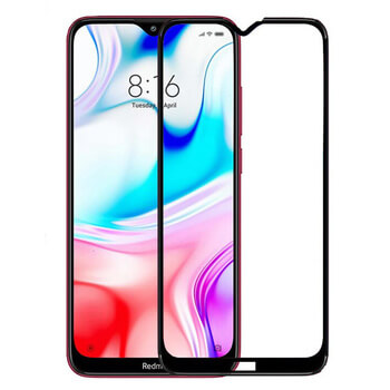 3x Picasee 3D zaštitno kaljeno staklo s okvirom za Xiaomi Redmi Note 8T - crne boje - 2+1 gratis