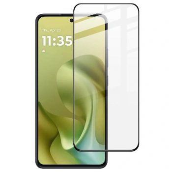 3D kaljeno staklo s okvirom za Motorola Moto G86 Power 5G - crne boje