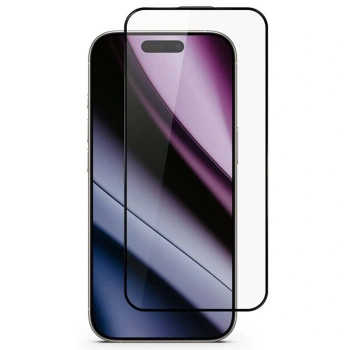 3D kaljeno staklo s okvirom za Apple iPhone 18 Pro Max - crne boje