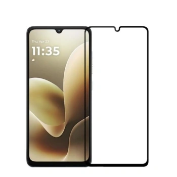 3D kaljeno staklo s okvirom za Motorola Moto G06 - crne boje