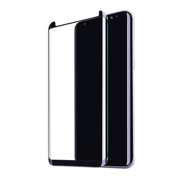 Picasee 3D zaštitno kaljeno staklo sa savijenim rubovima, za Samsung Galaxy S8 G950F - crne boje