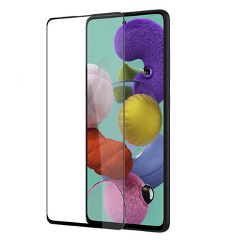 Picasee 3D zaštitno kaljeno staklo s okvirom za Samsung Galaxy A71 A715F - crne boje