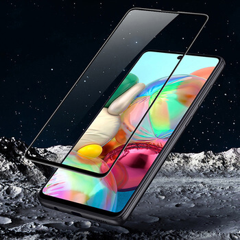 Picasee 3D zaštitno kaljeno staklo s okvirom za Samsung Galaxy A71 A715F - crne boje