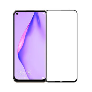 3D kaljeno staklo s okvirom za Huawei P40 Lite - crne boje