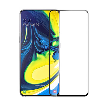 Picasee 3D zaštitno kaljeno staklo s okvirom za Samsung Galaxy A80 A805F - crne boje