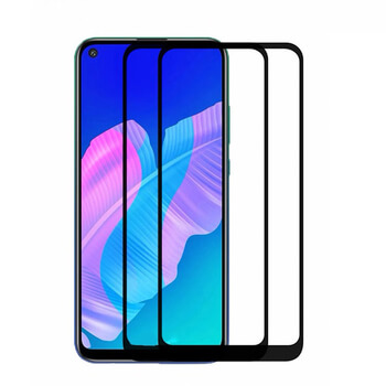 3x Picasee 3D zaštitno kaljeno staklo s okvirom za Huawei P40 Lite E - crne boje - 2+1 gratis