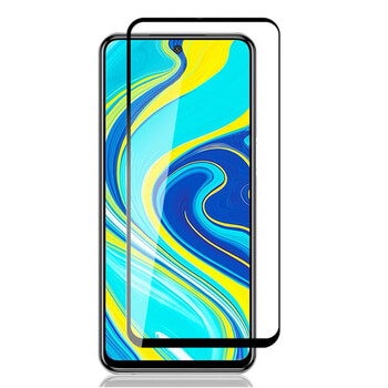 Picasee 3D zaštitno kaljeno staklo s okvirom za Xiaomi Redmi Note 9 Pro - crne boje