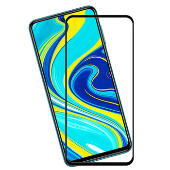 3x 3D kaljeno staklo s okvirom za Xiaomi Redmi Note 9S - crne boje