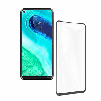 Picasee 3D zaštitno kaljeno staklo s okvirom za Motorola Moto G8 - crne boje