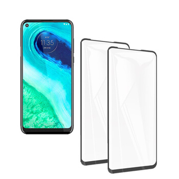 3x Picasee 3D zaštitno kaljeno staklo s okvirom za Motorola Moto G8 - crne boje - 2+1 gratis