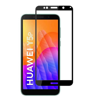 Picasee 3D zaštitno kaljeno staklo s okvirom za Huawei Y5P - crne boje