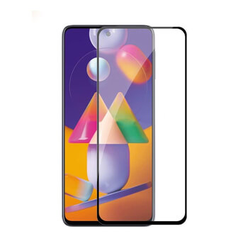 Picasee 3D zaštitno kaljeno staklo s okvirom za Samsung Galaxy M31s - crne boje