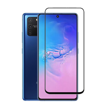 Picasee 3D zaštitno kaljeno staklo s okvirom za Samsung Galaxy S10 Lite - crne boje