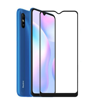 3x Picasee 3D zaštitno kaljeno staklo s okvirom za Xiaomi Redmi 9A - crne boje - 2+1 gratis