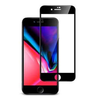 3x Picasee 3D zaštitno kaljeno staklo s okvirom za Apple iPhone SE 2020 - crne boje - 2+1 gratis