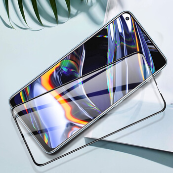 3D kaljeno staklo s okvirom za Realme 7 Pro - crne boje