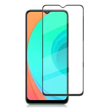 3x Picasee 3D zaštitno kaljeno staklo s okvirom za Realme C3 - crne boje - 2+1 gratis
