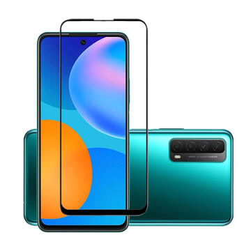 3x 3D kaljeno staklo s okvirom za Huawei P Smart 2021 - crne boje