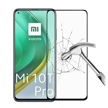 3x Picasee 3D zaštitno kaljeno staklo s okvirom za Xiaomi Mi 10T Pro - crne boje - 2+1 gratis