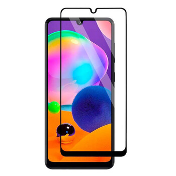 3x Picasee 3D zaštitno kaljeno staklo s okvirom za Samsung Galaxy A31 A315F - crne boje - 2+1 gratis