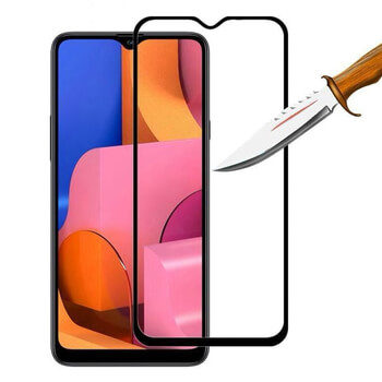 3x Picasee 3D zaštitno kaljeno staklo s okvirom za Samsung Galaxy A20s - crne boje - 2+1 gratis
